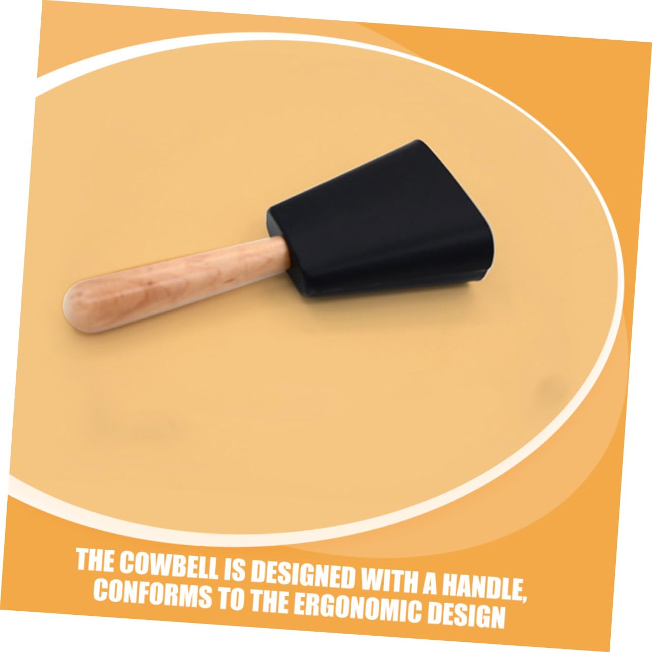 VICASKY Metal Cowbell with Handle Steel Stick Percussion Instrument Music Hand Bell 2pcs