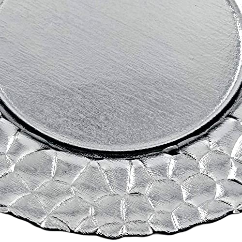 Set de 8 platos charger ROCHER 13 pulgadas plateados miniatura 5