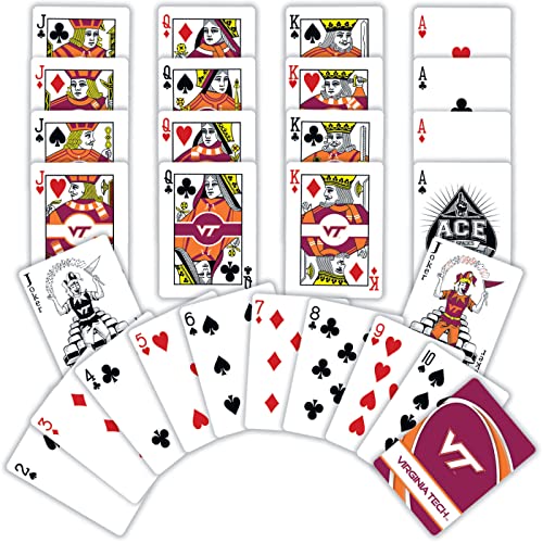 Image of MasterPieces Family Games - NCAA Virginia Tech Hokies Playing Cards - Officially Licensed Playing Card Deck for Adults, Kids, and Family