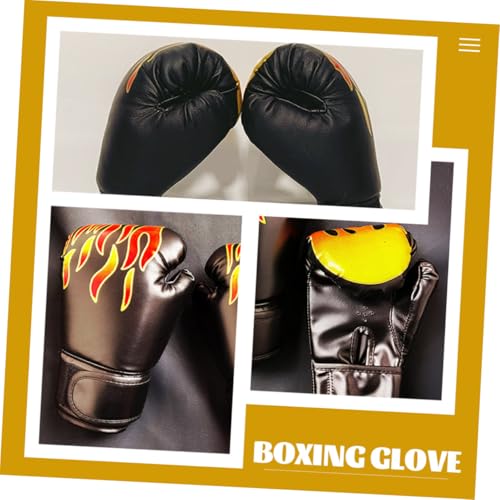 Guantes de boxeo negro de PU para niños cómodos para kickboxing 5