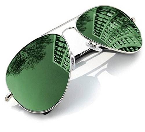 4sold UNISEX MENS WOMENS 70's Designer Style Unisex Silver Mirror Sunglasses - UV400 Protection - One Size Fits All - Full Mirrored Lenses (Avi gold orange)