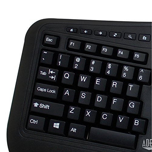 Teclado Adesso Tru-Form 1500 inalámbrico de diseño universal con batería 3