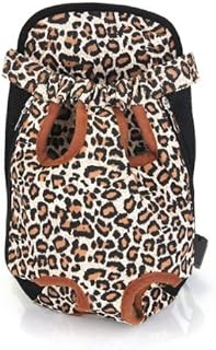 Ducomi Borsa Frontale Trasportino Cane - Zaino Marsupio Morbido e Leggero per Cani, Gatti e Cuccioli - Adatto per Passeggiate e Viaggi - Confortevole per Animali Domestici (L, Leopard)