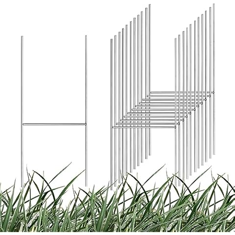 sourcing map Metal H Stakes for Yard Signs Cover