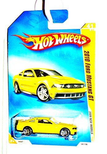 Hot Wheels 2009-041 New Models Yellow 2010 Ford Mustang GT 1:64 Scale - image 1