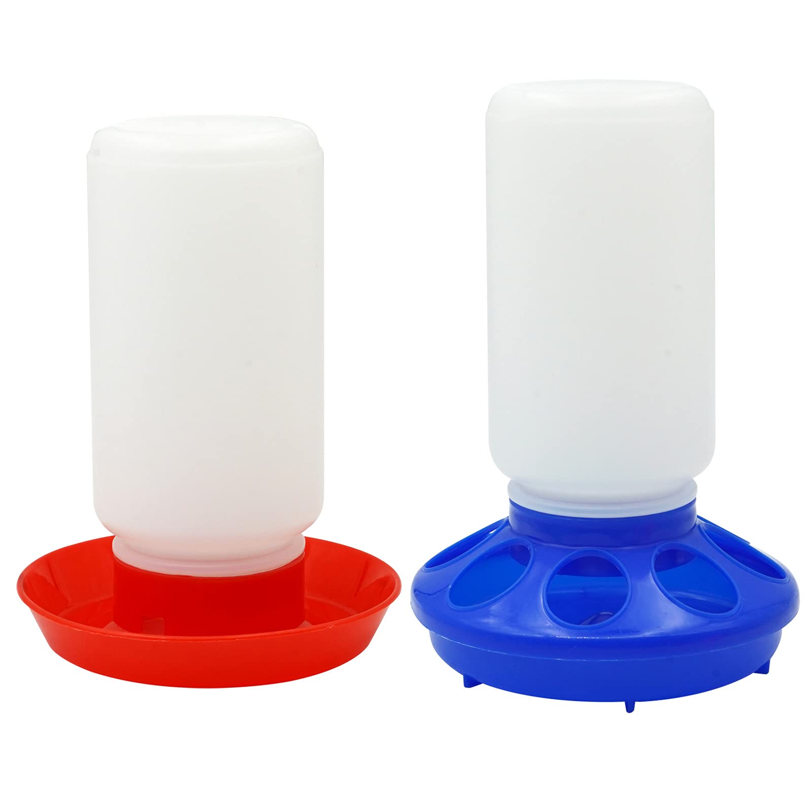 Junniu Chicken Feeder and Waterer Kit Poultry Automatic Feeding Watering Supplies Drinker Plastic for Chick Coop Poultry Farm Supplies