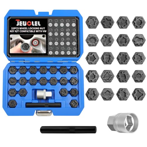 22PCS Wheel Locking Nut Key Kit Compatible with VW VAG Volkswagen