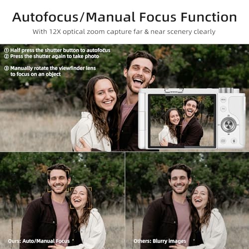 ORDRO G730 5K 64MP HD Vlog Micro Single Camera, 12X Optical Zoom Vlogging Camcorder with 3.2" IPS touch Flip Screen, WDR - Image 4