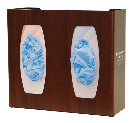 BOWMAN - Glove Box Dispenser - Double with Divider 11.38"W x 10.13"H x 4.00"D