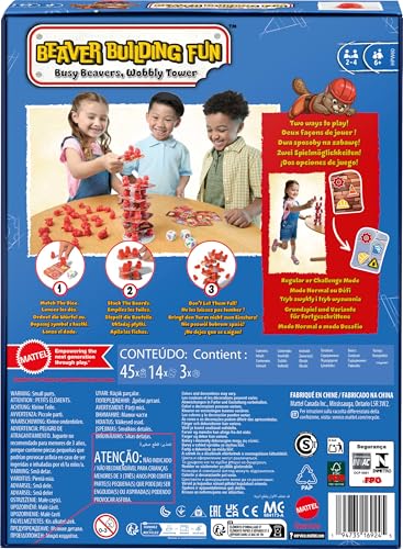 Juego de mesa Beaver Building Fun de Mattel miniatura 7