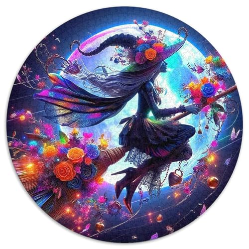 sorcière 1000 Pièces Puzzle pour Adultes Et Enfan Puzzle Rond Décoration Moderne Jeu Cadeau Unique 1000pcs (67.5x67.5cm)