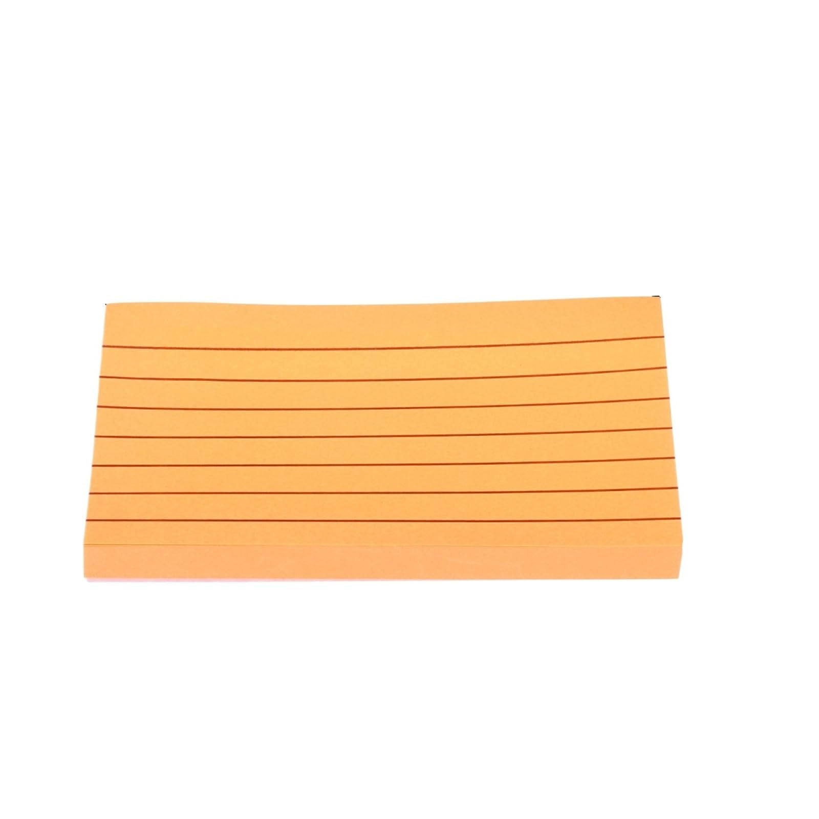 3/6 Stück fluoreszierende, linierte Haftnotizblöcke mit selbstklebenden Seiten, Planer-Aufkleber, Notizblock, bunte Memo-Karten, 100 Blatt/Stück(Orange 3x5Inch 6Pcs)