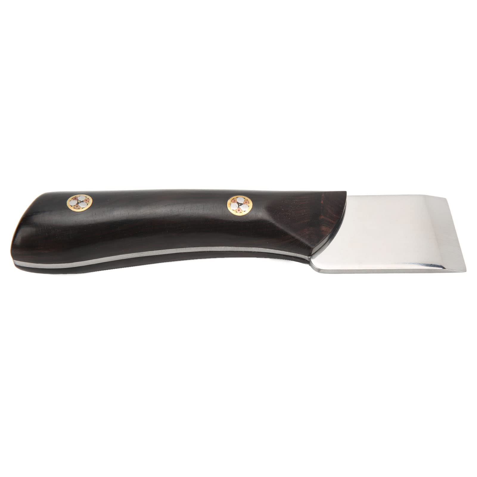 Cuchillo cortador de cuero, cuchillo de corte con mango de madera, práctico cuchillo de trabajo de cuero de fácil control, cuchillo de borde de cuero para artesanía de