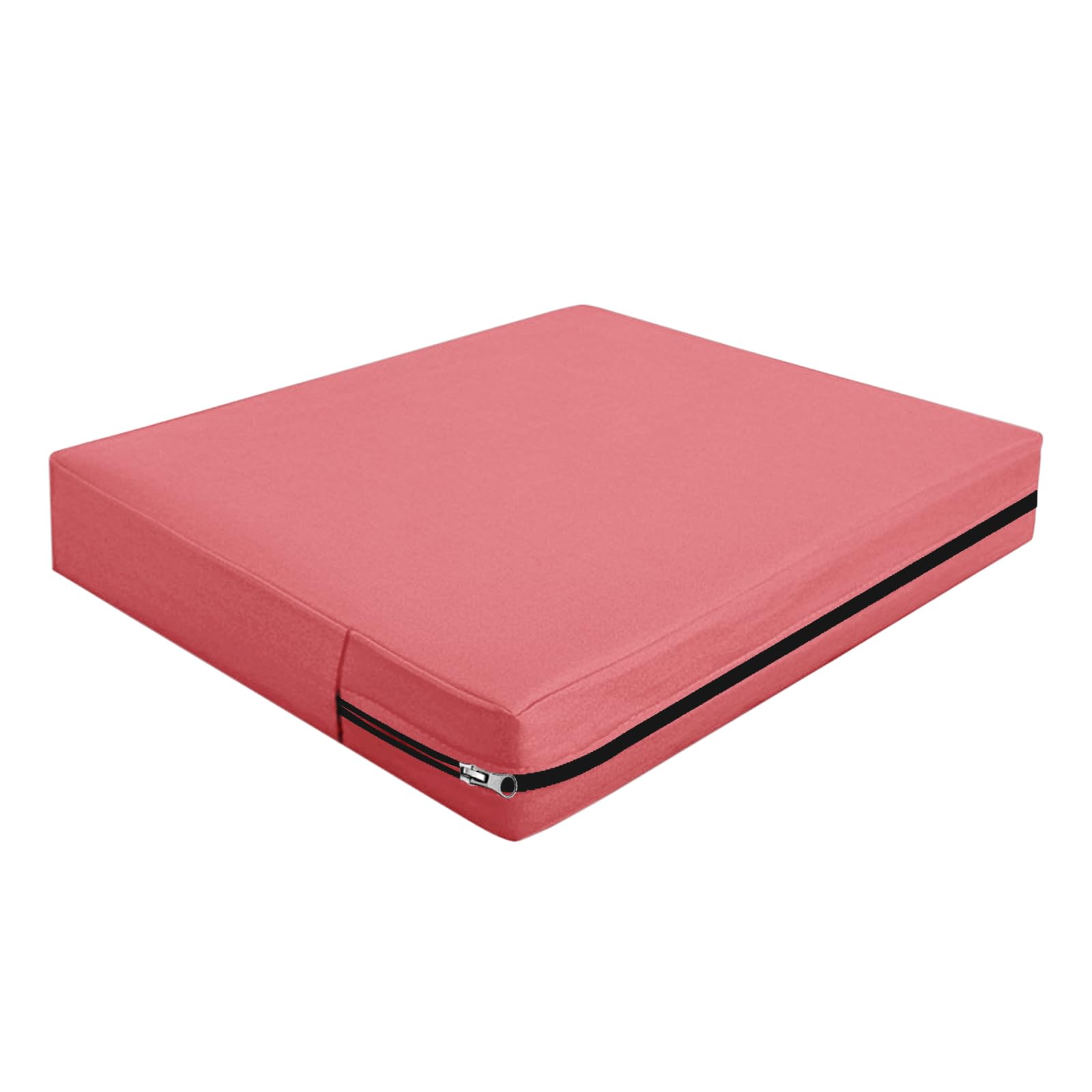 SYLC Outdoor Seat Cushion Covers with Zipped, Waterproof Rattan Furniture Cushion Covers, Sofa Upholstery Covers for Garden Patio Caravans Motorhome Bench (Pink,50×50×5cm)