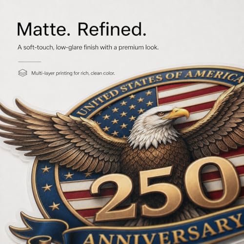 10PCS USA 250th Anniversary Car Decal Set, 1776-2026 Eagle American Flag Stickers, Automotive-Grade Vehicle Decals in 8, 5, 3, 2 Inch Sizes for Car, Truck, Bumper, Window