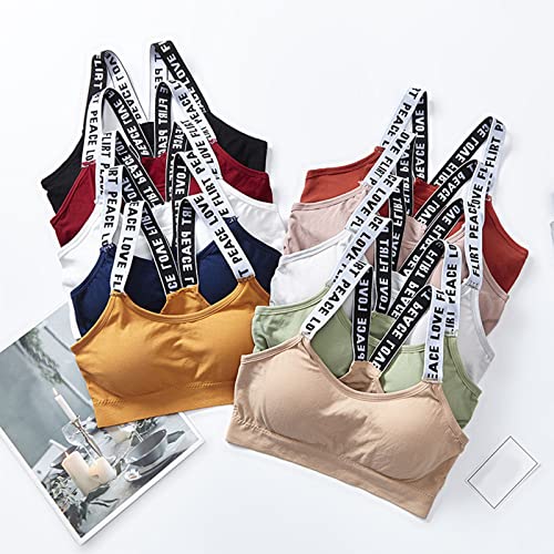 Women Sexy Sports Bra, 1pc Women Tops for Gym Top Fitness Yoga Female Pad Sportswear Vest Tank Tops Sport Push Up Bra (Black, One Size)
