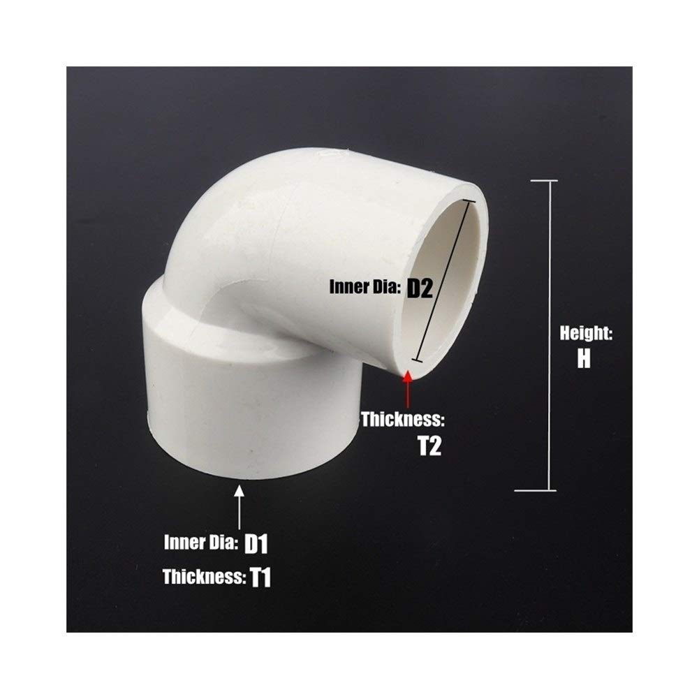 Accesorios de tubería de PVC, 1 unidad de juntas codo reductoras PVC for acuario, tanque peces, accesorio riego agrícola, conectores tuberías agua for jardín, conductos(110 * 90mm)