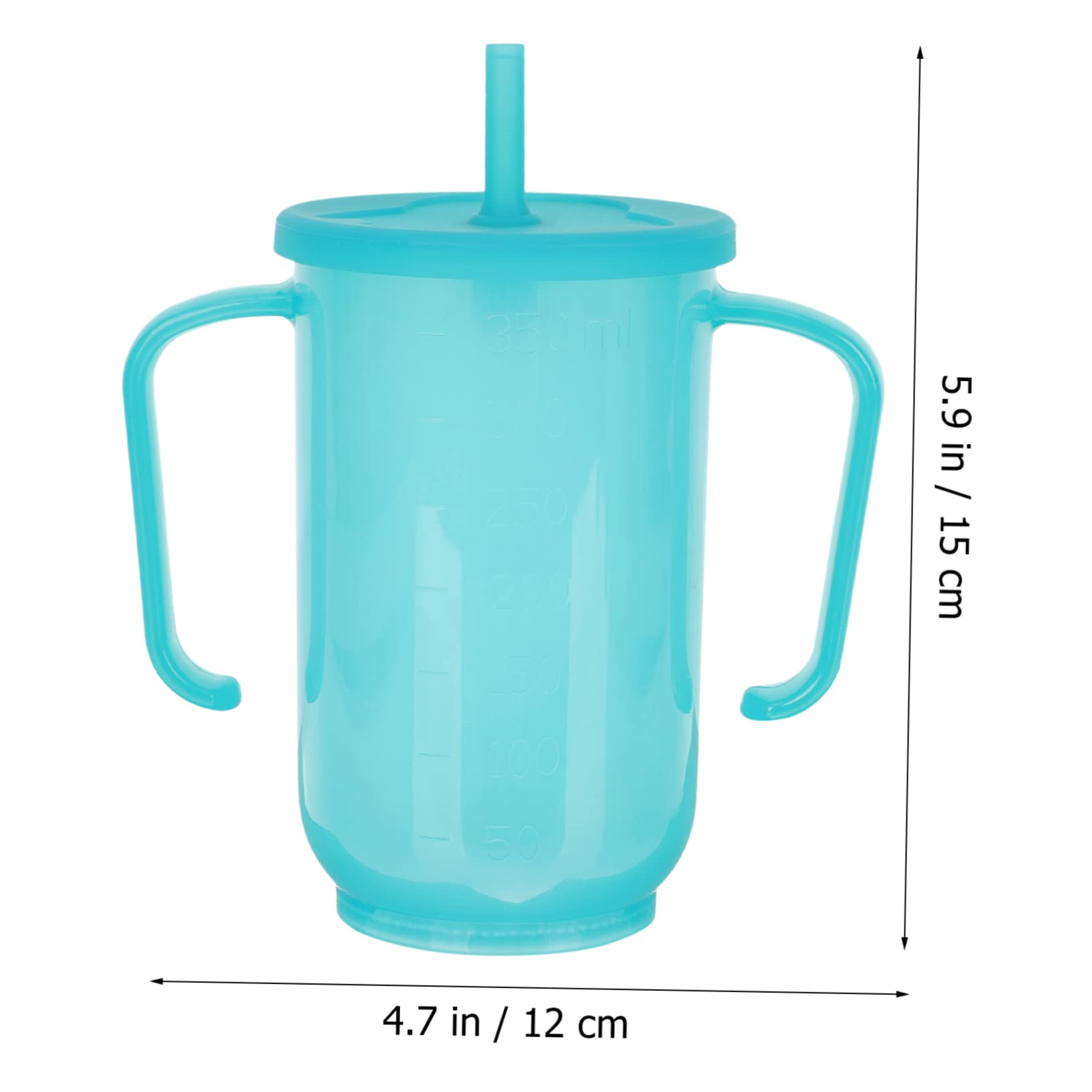 FRCOLOR 3pezzi Tazza Antigoccia Per Anziani Con Cannuccia Bicchiere Per Pazienti Disabili Facile Da Usare Con Coperchio Rotante Design Ergonomico Per Ristoro Sicuro e Comodo