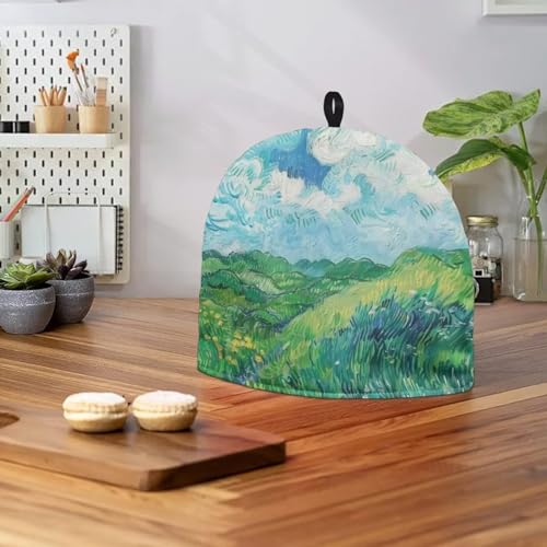 Image of Generic Hudotybom Wheat Field Tea Cozy for Teapot Insulated Large Teapot Cover to Keep Warm Tea Kettle Cover Machine Washable Coffee Pot Cloth Covers Kitchen Home Decorations, CZA49