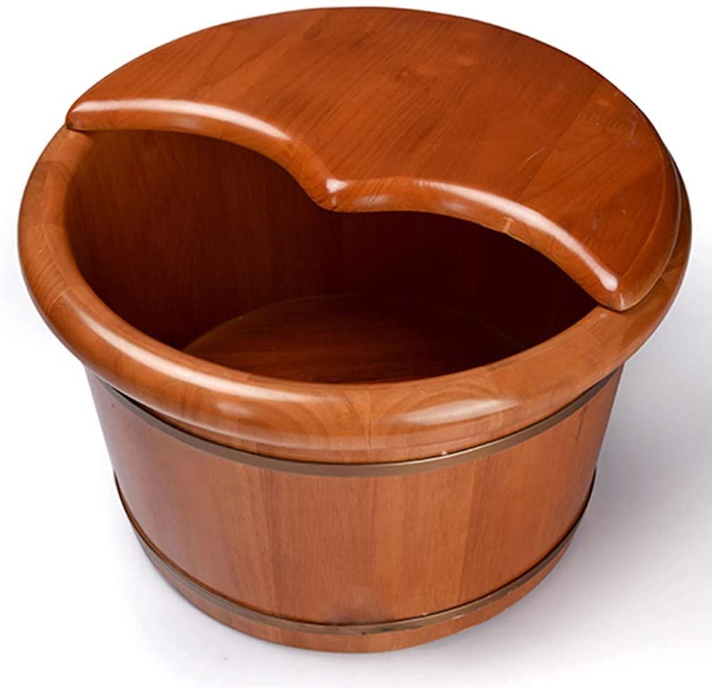 Drewniane wiadro do kąpieli stóp Drewniana umywalka do stóp Umywalka do pedicure dla dorosłych Dębowa wanna do stóp Gospodarstwo domowe Beczka do mycia stóp Popraw sen Stóp Punkt akupunktury Wiadro do