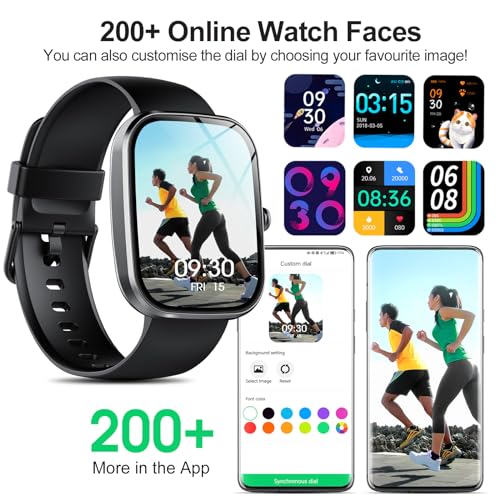 Weurghy T70 Smart Watch For Men/Women With Call/Text Reminder, 1.91 Inch Hd Touch Screen Fitness Watch With 113+ Sport Mode, Activity Tracker Heart Rate/Sleep/Spo2/Steps/Calories Monitor, Smartwatch For Android Ios thumb #4