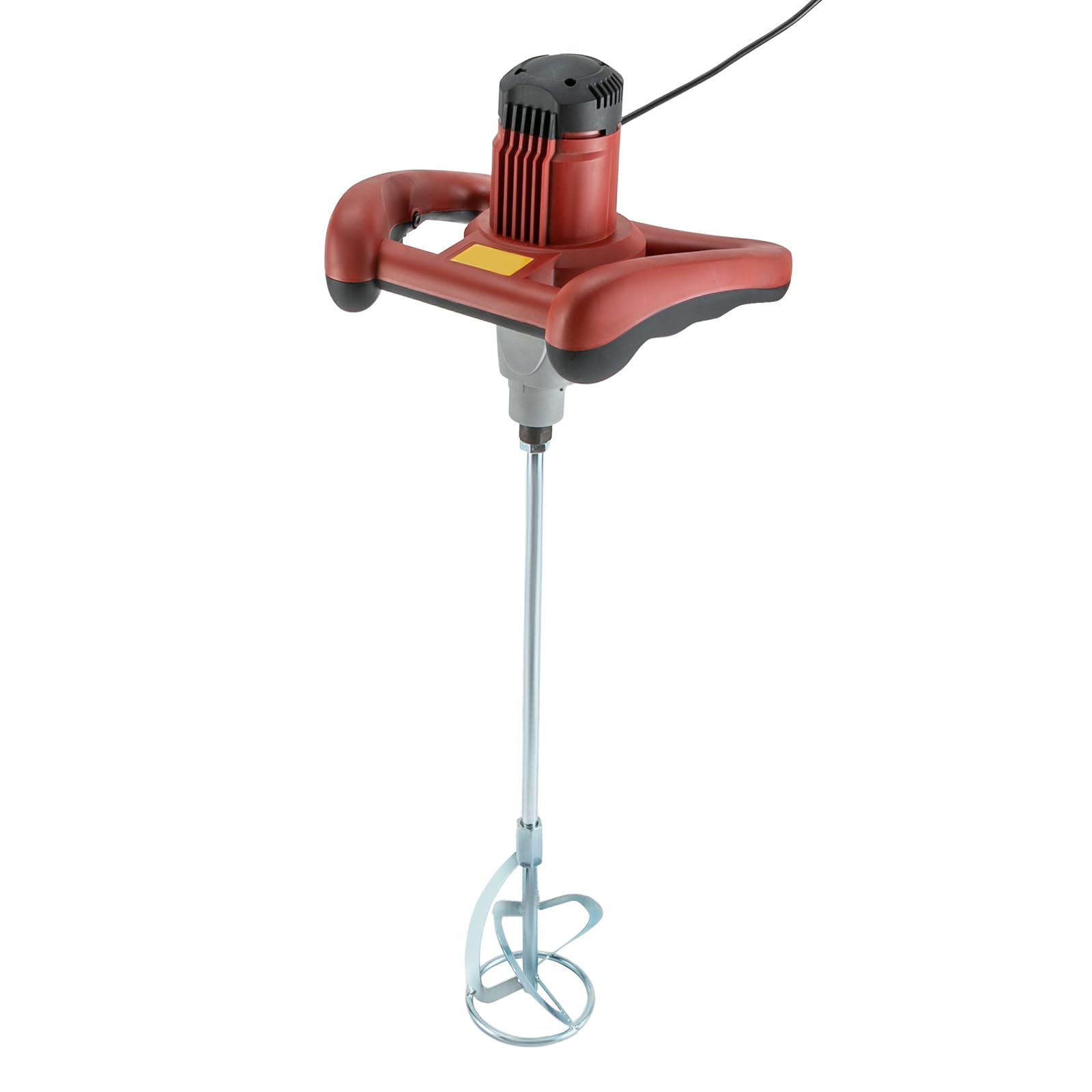 Mezclador de cemento de hormigón de 1600 W con velocidad infinitamente ajustable, agitador de 60 cm para mortero y pintura de construcción fuerte y eficiente