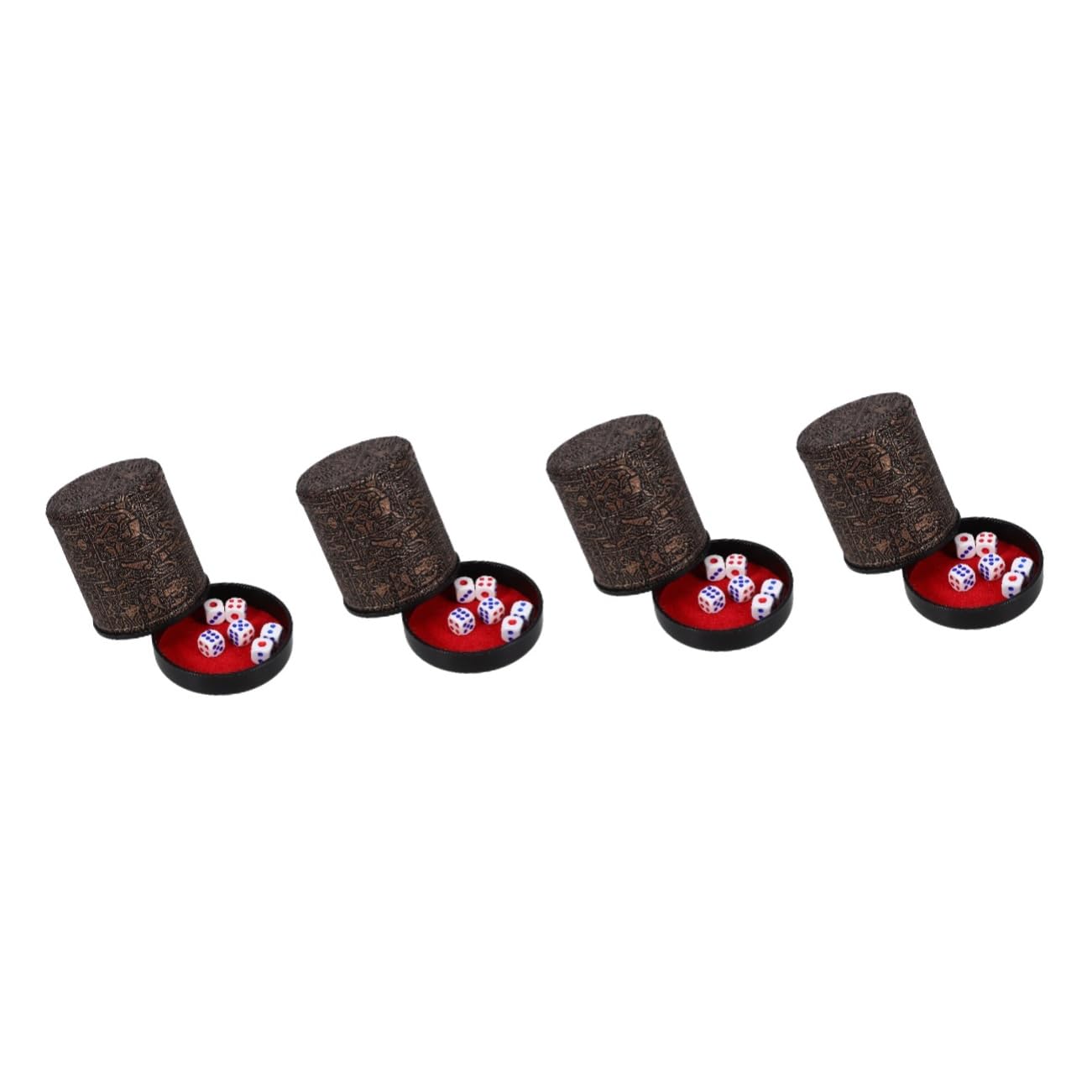 ibasenice 4ensembles Gobelet à Dés Silencieux PU avec Dés Et Base Accessoire De Jeu Pratique Et Compact pour Soirées Et Famille