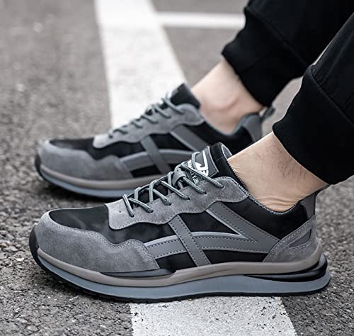 U-lite Indestructible Steel Toe Work Shoes for Men Women, Lightweight Comfortable Safety Sneakers Puncture Proof Breathable Slip-Resistant Working Shoes2