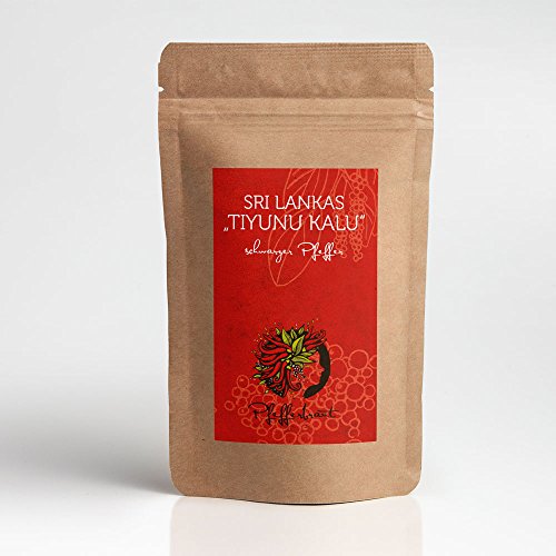 Tiyunu Kalu Pfeffer 90g echter schwarzer Pfeffer aus Sri Lanka scharf Gourmetpfeffer