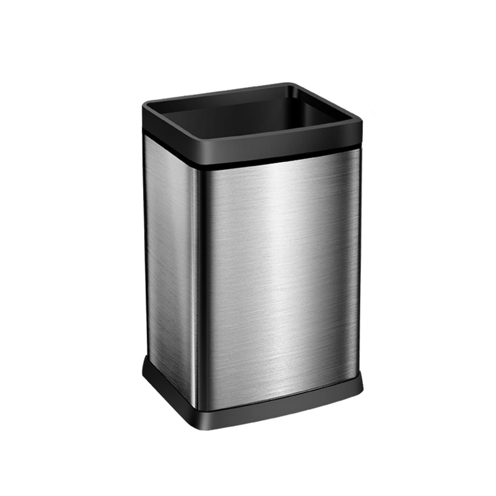 DFEDHF Trash and Recycling Bin 12l/15l/18l/25 Kitchen Bathroom Toilet Stainless Steel Garbage Cans Home Uncovered Large Living Room Simple Garbage Cans Office Waste Paper Basket Offi