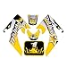 Hmparts Pit Bike / Dirt Bike Top Set de Pegatinas Thumb Amarillo