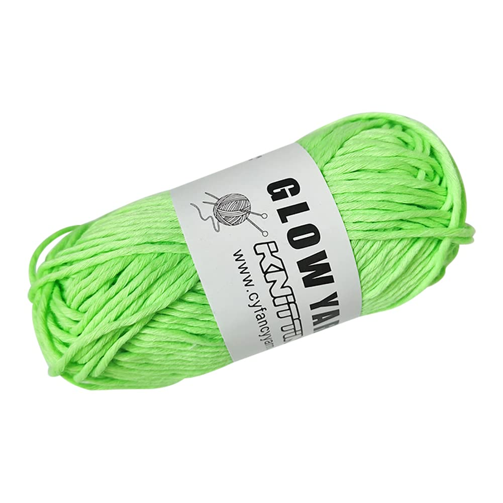 50m/164.04FT Glow in The Dark Yarn Luminous Knitting Crochet Yarn for DIY Arts Crafts Halloween Knitting Sewing Crocheting Supplies