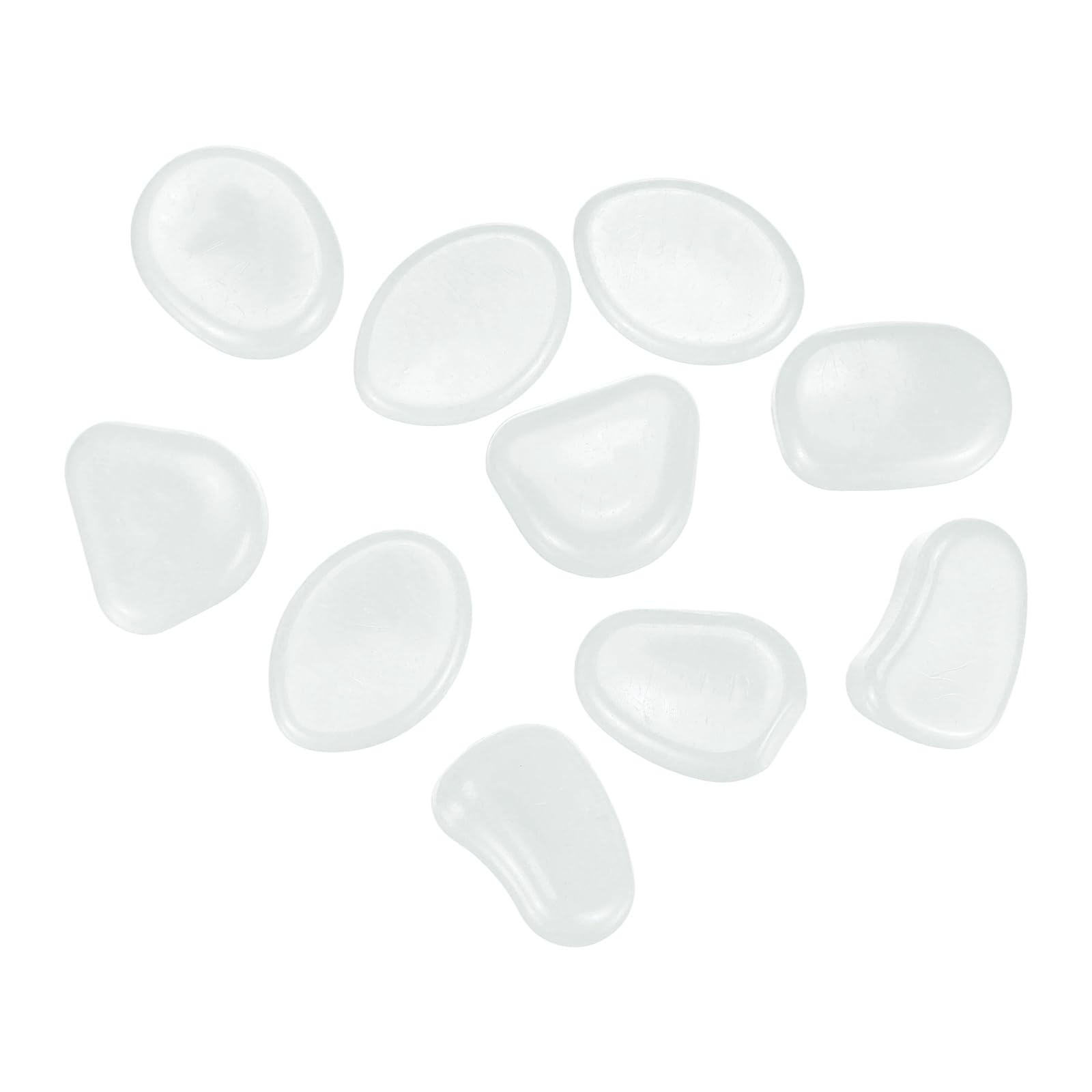 M METERXITY 10-Pack Glow in the Dark Rocks, 1.77" Resin Outdoor Garden Decorations Luminous Pebbles Stones for Garden Plants/Aquarium/Backyard Path, Aquarium Gravel [White]