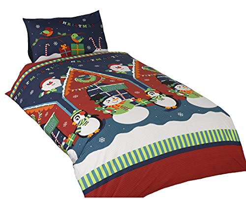 Rapport Santa's Grotto Kids X-Mas Duvet Set, Multi-Colour, Toddler