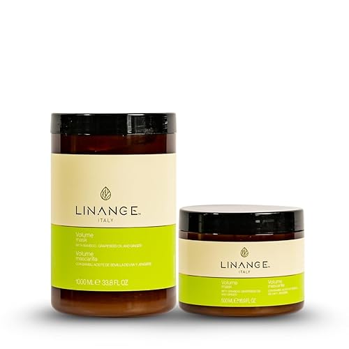 Miniatura 5 de LINANGE Máscara de volumen para cabello revitalizado y fuerte - Mascarilla capilar para cabello seco y dañado, 16.9 oz.