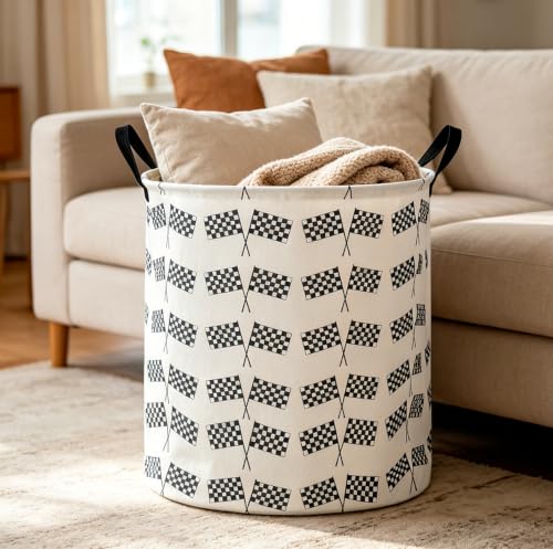 Image of CLOCOR Laundry Basket,Waterproof Fabric Storage Container,Room Decor,Gift Basket（Racing