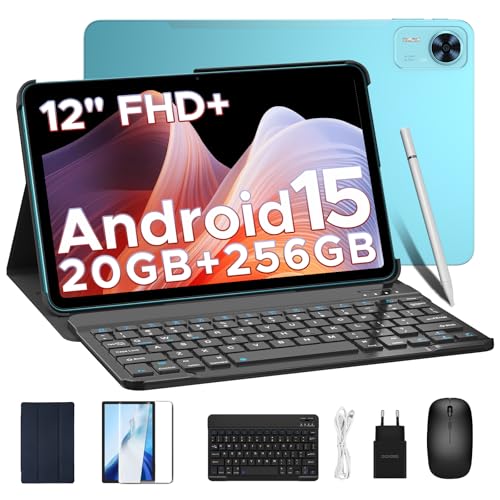 DOOGEE T36 Tablet Android 15, Tablet 12 Pulgadas 2.4K 90Hz, Tablet Octa-Core, 20GB+256GB/2TB Tablet...