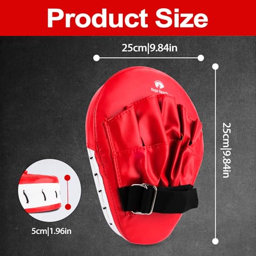 Muyohix Pratzen Boxen, 1 Paar Pratzen Trainer Kickboxen Boxen, Kickboxen Boxpratzen, PU Handpratzen für Männer Frauen, Pratzen Claw Foot für Muay Thai Kickboxen Bewegung Karate Taekwondo Martial Art