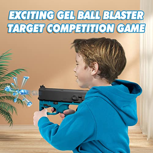 Gelbom Quasar Stats Electric Gel Ball Blaster For Outdoor Activities Shooting Games, Eco-Friendly Water Bead Splatter Ball Gun With Adjustable Semi Or Automatic Dual Modes For Adults And Kids, Blue #TOP6