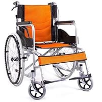 Amazon.co.jp: BZM-ZM 高齢者、オレンジ、Aのための車椅子折りたたみ