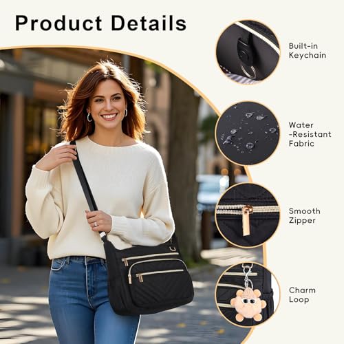 Crossbody Purse for Women, Large RFID Anti-Theft Travel Purse Shoulder Bag with Multiple Pockets for Work or Daily Use2