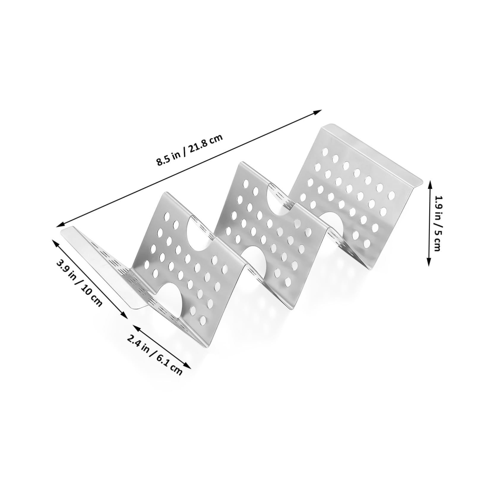 PRETYZOOM 8 Pcs Tacos Holder Plates Mexico Style Taco Racks Stainless Steel Restaurant