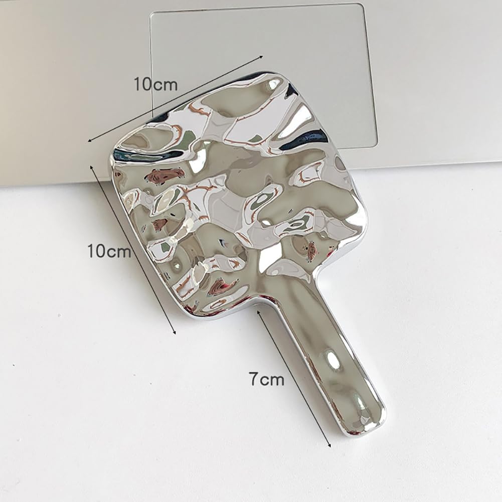 FSSTUD 2 Stück Runde Klappspiegel – Bronze/Silber, 7 Cm Durchmesser, Mit 2x & 1x Vergrößerung Für Make-up