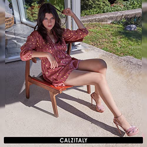 Image of CALZITALY Seamless Sheer Tights, Comfortable Waistband, 15 Denier Pantyhose Multi Colors Made in Italy