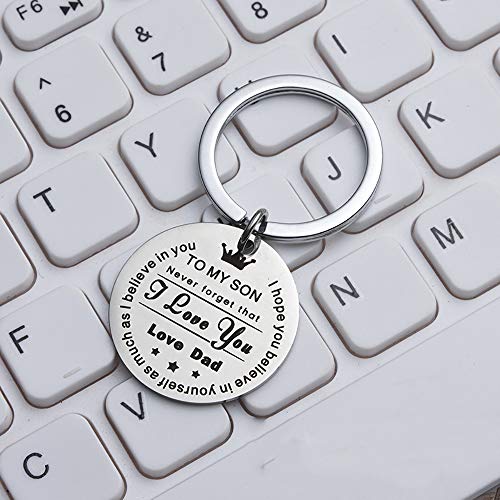 Image of Hibetek Daughter Son Gifts Keychain to My Daughter Never Forget That I Love You Family Pendant Key Chain Birthday Graduation Jewelry from Dad Mom