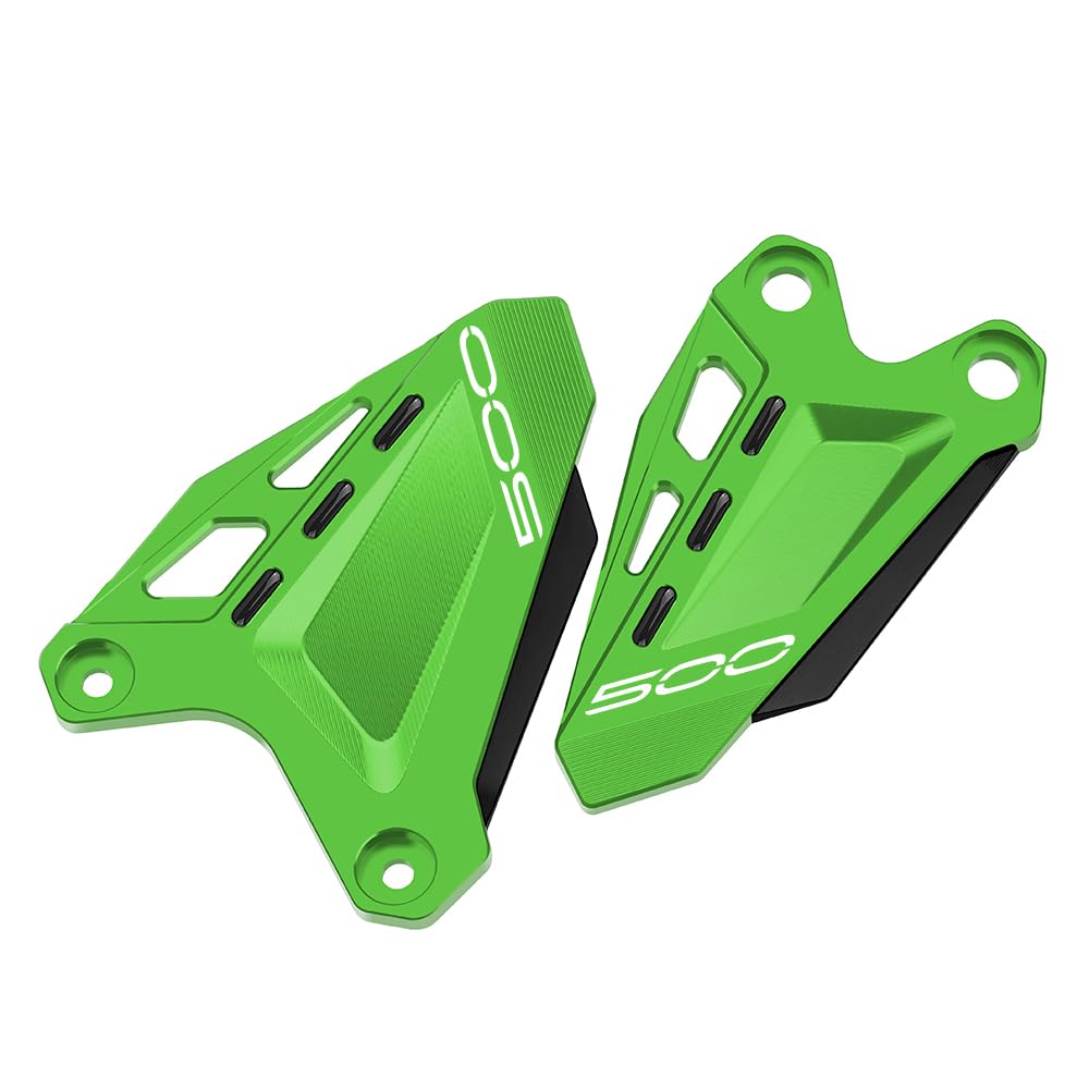 Modeer Per Kawasaki Ninja 400 Z400 2018-2024 | Ninja 500 Z500 2024 Moto CNC Poggiapiede Pedale Protettore Poggiapiede Piastre per Talloni Copertura di Protezione Accessori (z500-verde/nero)