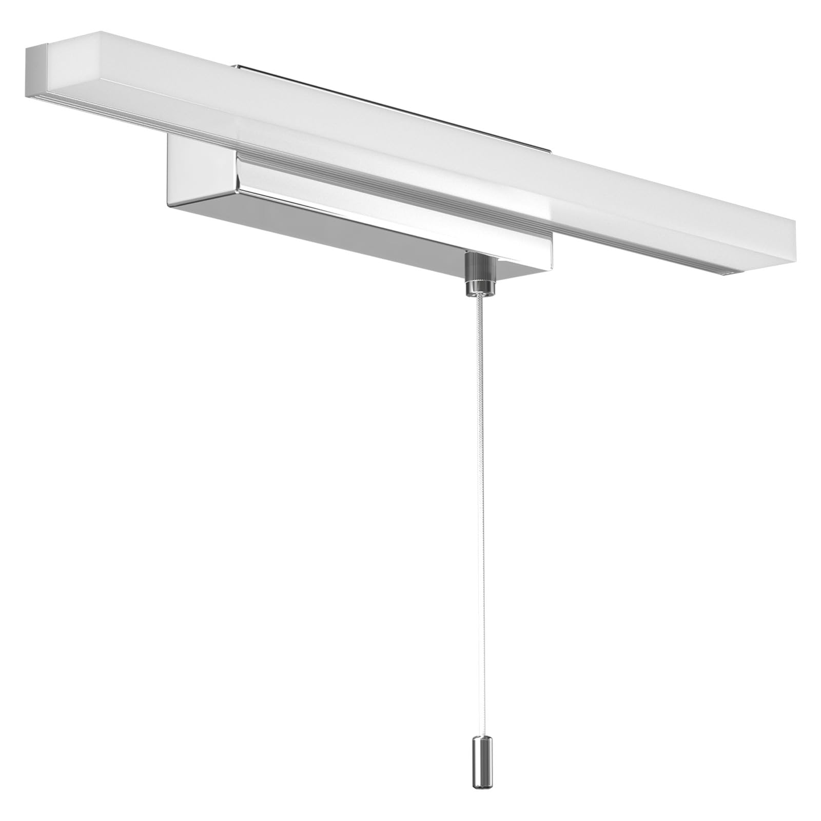 Luxvista LED Bathroom Mirror Light with Pull Cord Switch 9W, IP44 Waterproof Bathroom Wall Light with Pull Cord, Over Mirror Light for Shaving and Makeup, Cool White 6000K