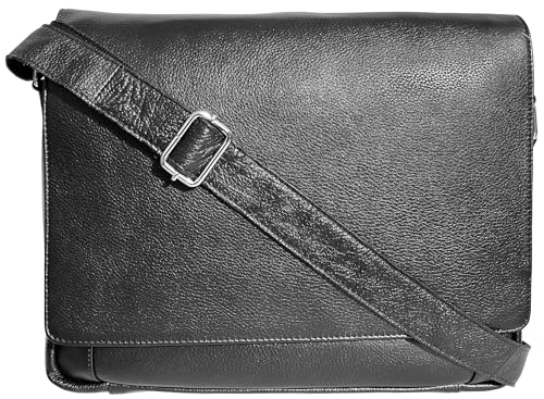 Image of RUSTIC TOWN Premium Leather Crossbody Messenger Bag - Stylish and Versatile - Gift for Professionals