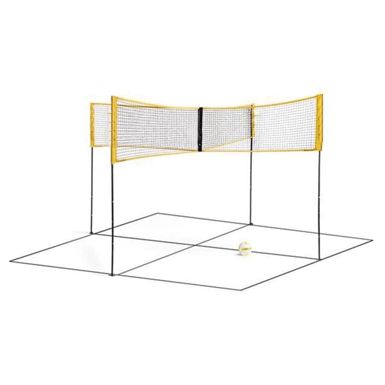 Buy Beach Volleyball Net Set, Easy Setup Backyard Badminton Net, 4