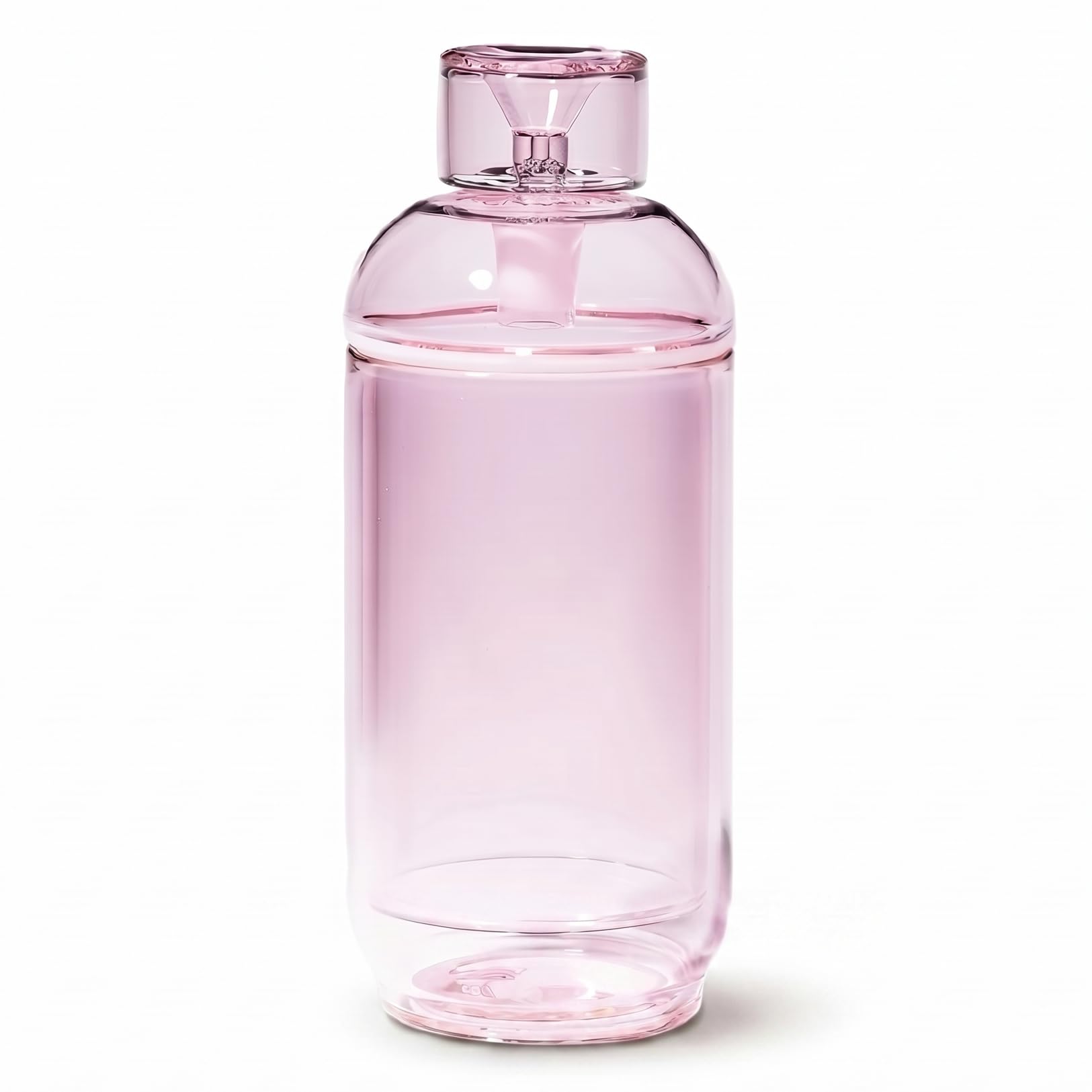 NWTN Home Deco Bong in Vetro Borosilicato, Pipa ad Acqua da Tavolo Vintage con Braciere 14 mm, Design Gravity (Rosa Petalo)